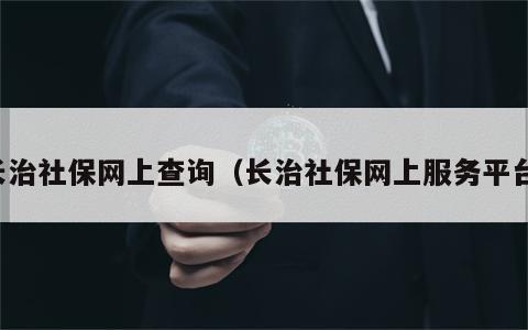 长治社保网上查询（长治社保网上服务平台）