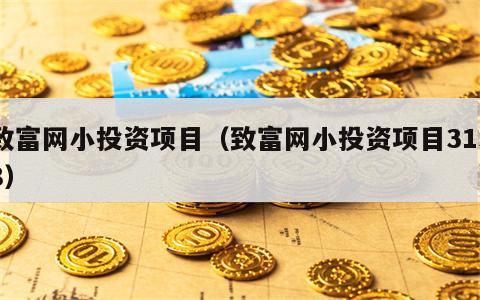 致富网小投资项目（致富网小投资项目3158）