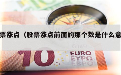 股票涨点（股票涨点前面的那个数是什么意思）