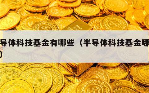半导体科技基金有哪些（半导体科技基金哪些好）