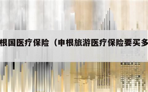 申根国医疗保险（申根旅游医疗保险要买多久）
