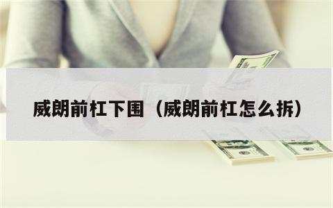 威朗前杠下围（威朗前杠怎么拆）