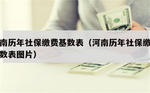 河南历年社保缴费基数表（河南历年社保缴费基数表图片）