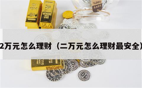 2万元怎么理财（二万元怎么理财最安全）