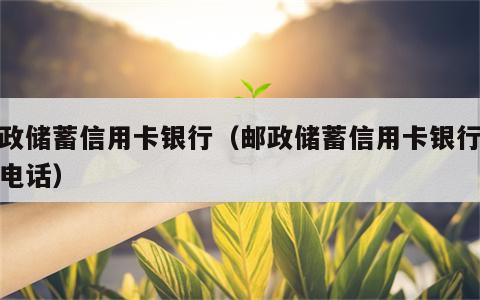 邮政储蓄信用卡银行（邮政储蓄信用卡银行客服电话）