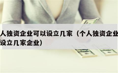 个人独资企业可以设立几家（个人独资企业可以设立几家企业）