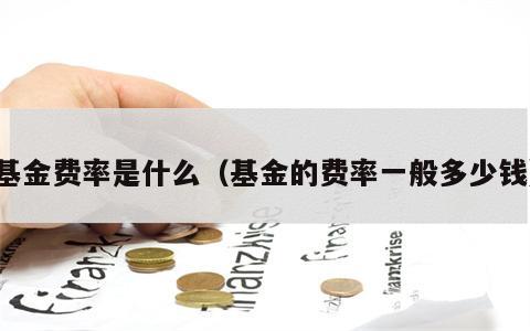 基金费率是什么（基金的费率一般多少钱）