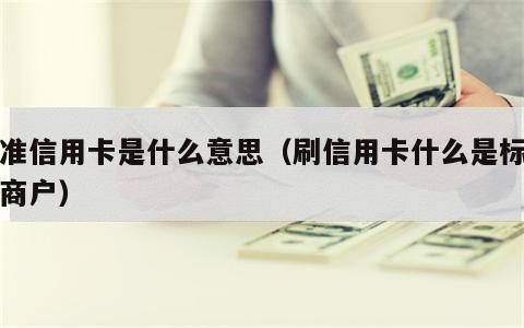 标准信用卡是什么意思（刷信用卡什么是标准类商户）