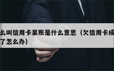 什么叫信用卡呆账是什么意思（欠信用卡成呆账了怎么办）