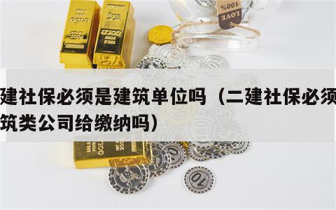 二建社保必须是建筑单位吗（二建社保必须是建筑类公司给缴纳吗）