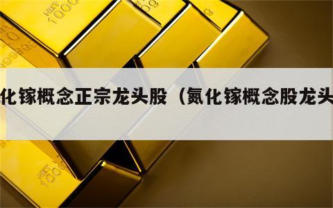 氮化镓概念正宗龙头股（氮化镓概念股龙头股）