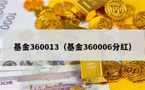 基金360013（基金360006分红）