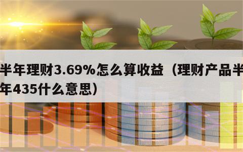 半年理财3.69%怎么算收益（理财产品半年435什么意思）