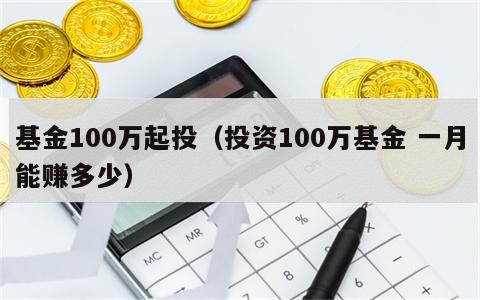 基金100万起投（投资100万基金 一月能赚多少）