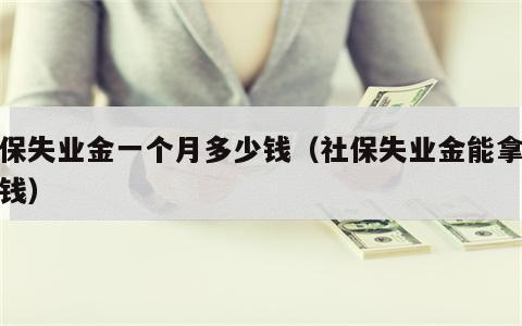 社保失业金一个月多少钱（社保失业金能拿多少钱）