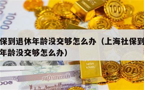 社保到退休年龄没交够怎么办（上海社保到退休年龄没交够怎么办）