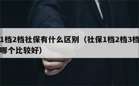 1档2档社保有什么区别（社保1档2档3档哪个比较好）