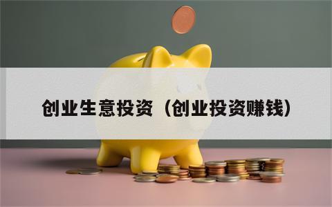 创业生意投资（创业投资赚钱）