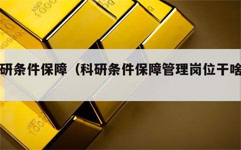 科研条件保障（科研条件保障管理岗位干啥的）
