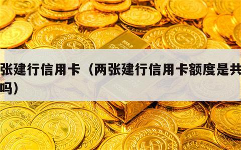 两张建行信用卡（两张建行信用卡额度是共享的吗）