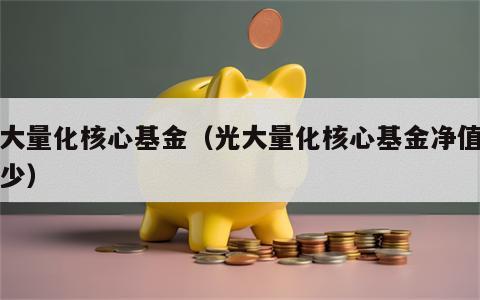 光大量化核心基金（光大量化核心基金净值是多少）