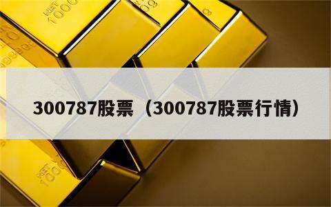 300787股票（300787股票行情）