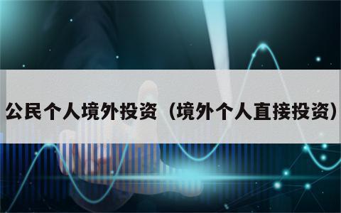 公民个人境外投资（境外个人直接投资）