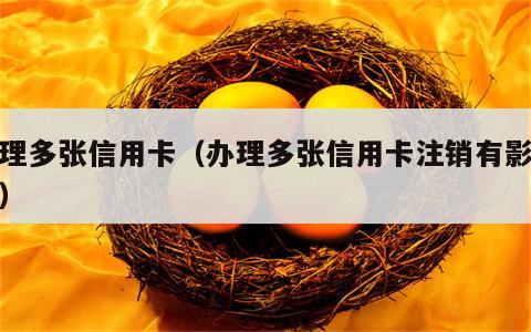 办理多张信用卡（办理多张信用卡注销有影响吗）