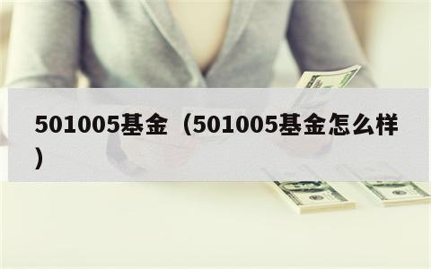 501005基金（501005基金怎么样）