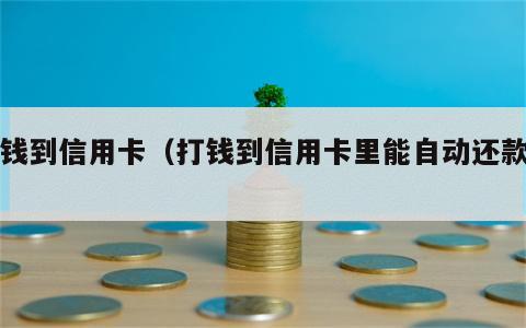 打钱到信用卡（打钱到信用卡里能自动还款吗）