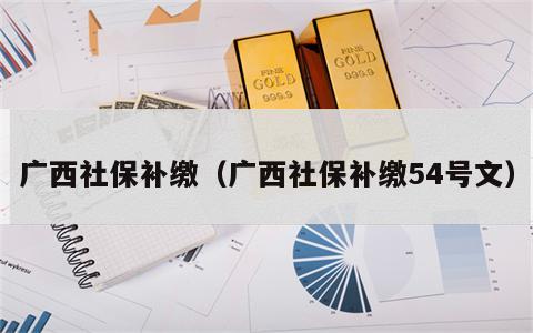 广西社保补缴（广西社保补缴54号文）