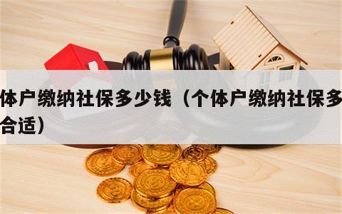 个体户缴纳社保多少钱（个体户缴纳社保多少钱合适）