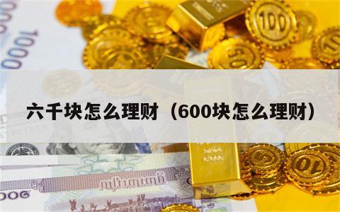 六千块怎么理财（600块怎么理财）