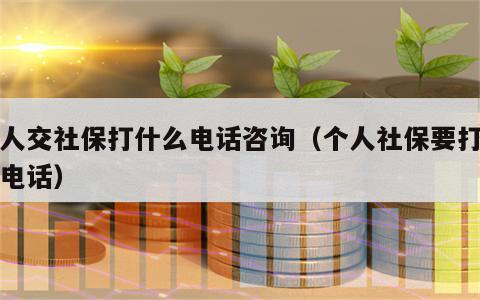 个人交社保打什么电话咨询（个人社保要打什么电话）