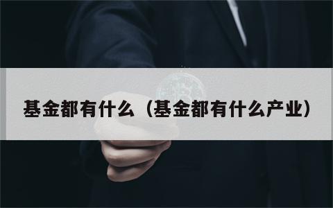 基金都有什么（基金都有什么产业）