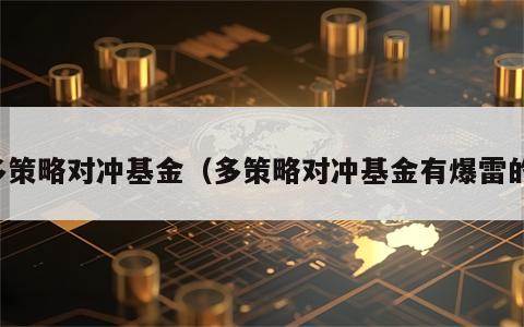 多策略对冲基金（多策略对冲基金有爆雷的）
