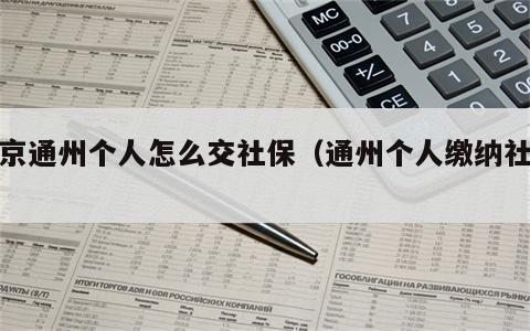 北京通州个人怎么交社保（通州个人缴纳社保）