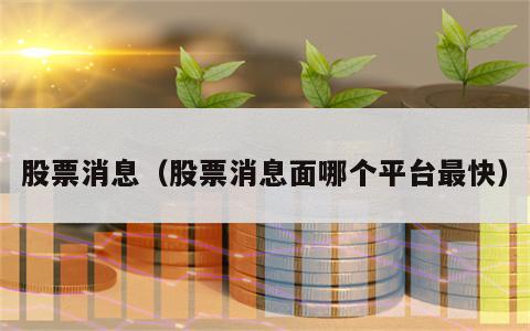 股票消息（股票消息面哪个平台最快）