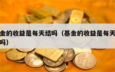 基金的收益是每天结吗（基金的收益是每天更新吗）