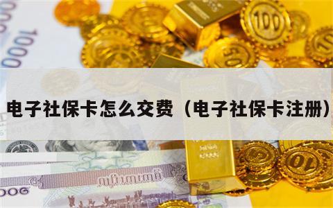 电子社保卡怎么交费（电子社保卡注册）