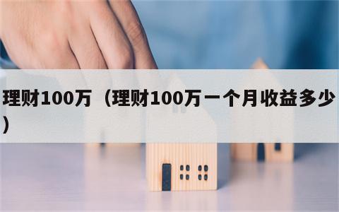 理财100万（理财100万一个月收益多少）