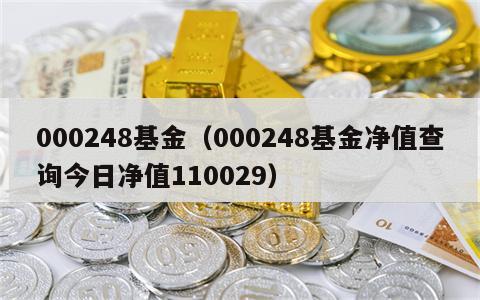 000248基金（000248基金净值查询今日净值110029）
