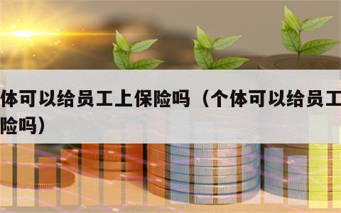 个体可以给员工上保险吗（个体可以给员工交保险吗）