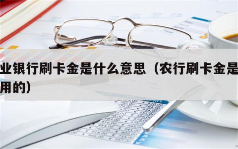 农业银行刷卡金是什么意思（农行刷卡金是怎么用的）
