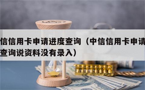 中信信用卡申请进度查询（中信信用卡申请进度查询说资料没有录入）