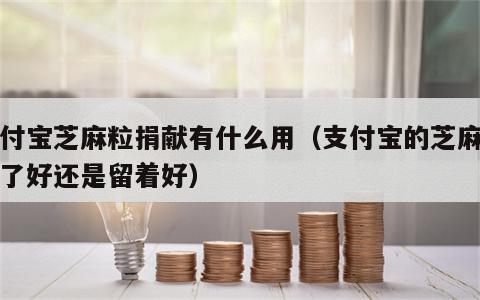 支付宝芝麻粒捐献有什么用（支付宝的芝麻粒捐了好还是留着好）