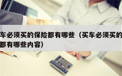 买车必须买的保险都有哪些（买车必须买的保险都有哪些内容）