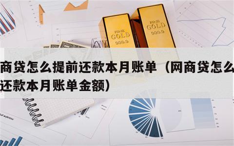 网商贷怎么提前还款本月账单（网商贷怎么提前还款本月账单金额）