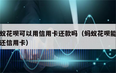蚂蚁花呗可以用信用卡还款吗（蚂蚁花呗能不能还信用卡）