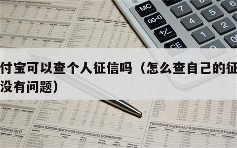支付宝可以查个人征信吗（怎么查自己的征信有没有问题）